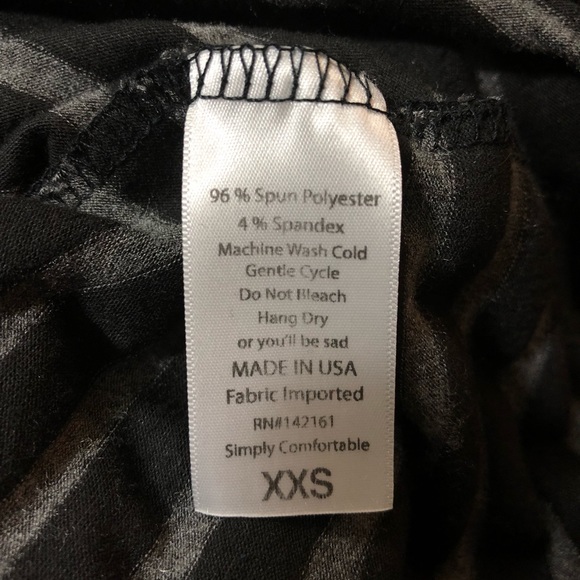 LuLaRoe Julia Black Gray Stripe Dress Size XXS - Picture 5 of 5